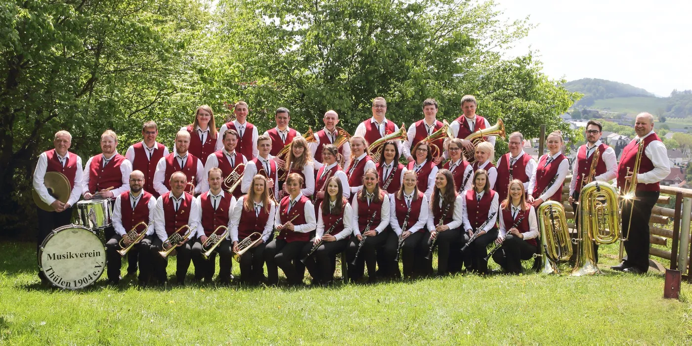 Gruppenfoto des Musikvereins Thülen
